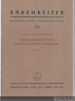  - Streichquartett in G-Dur. String Quartet in G major Op. 18/II (= Bärenreiter Taschenpartituren 202).