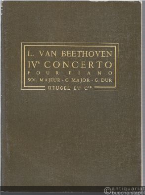  - IVe Concerto pour Piano op. 58 sol majeur / G major / G-Dur (= P. H. 86). Partitur.