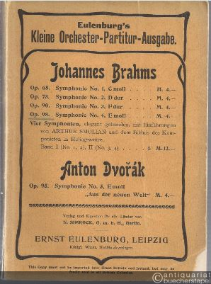  - Symphonie No. 4 E moll op. 98 (= Eulenburg's kleine Orchester-Partitur-Ausgabe, Symphonien No. 28).