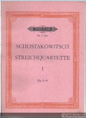  - Streichquartette I, Nr. 1-4 (= Edition Peters, Nr. 5728a). Studienpartitur.