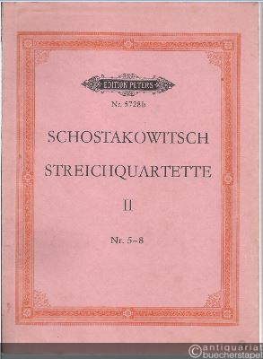  - Streichquartette II, Nr. 5-8 (= Edition Peters, Nr. 5728b). Studienpartitur.
