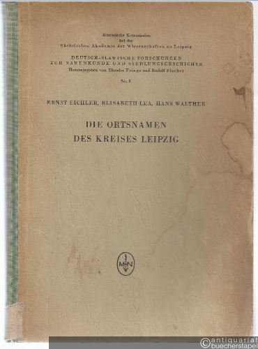  - Die Ortsnamen des Kreises Leipzig (= Deutsch-slawische Forschungen zur Namenkunde und Siedlungsgeschichte, Nr. 8).