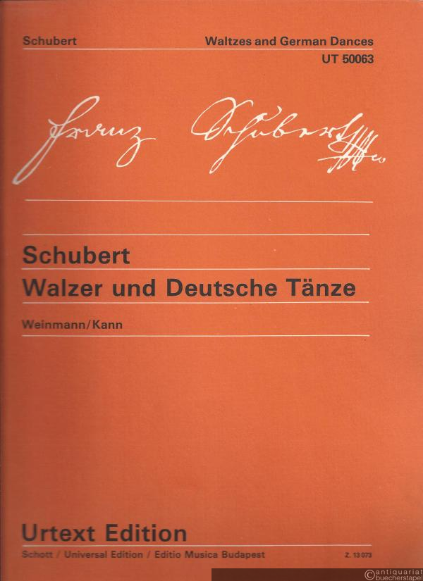  - Walzer und Deutsche Tänze / Waltzes and German Dances (= Urtext Edition, Nr. 50063). Piano solo.