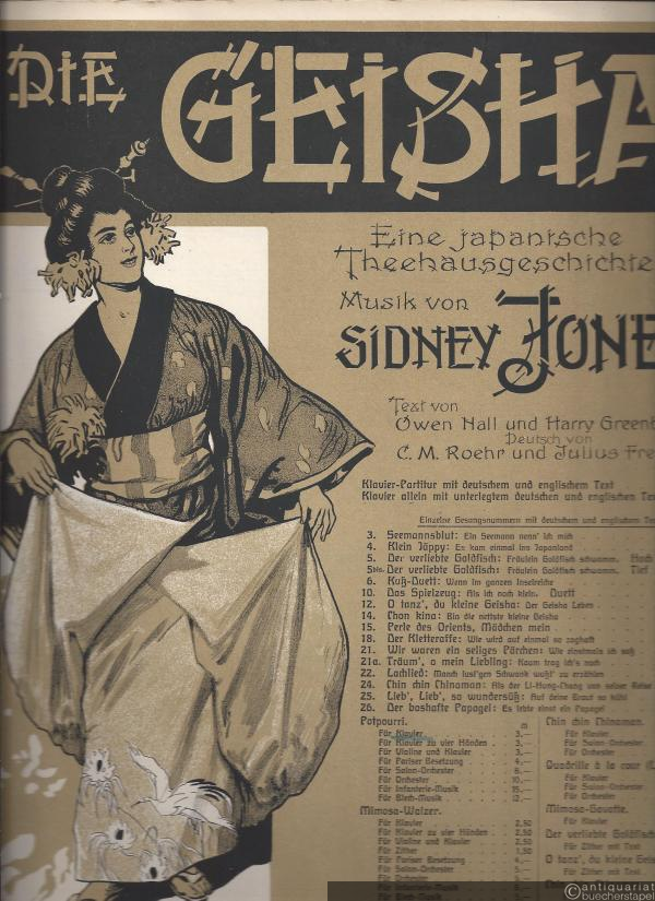  - Potpourri aus der Operette "Die Geisha". Eine japanische Teehausgeschichte. Für Klavier.