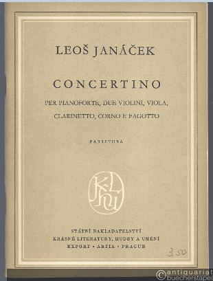  - Concertino per Pianoforte, due Violini, Viola, Clarinetto, Corno e Fagotto (1925). Partitura.