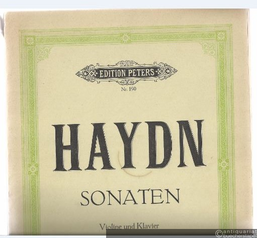  - Sonaten für Violine und Klavier (= Edition Peters, Nr. 190).
