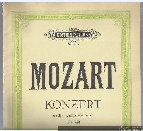  - Konzert c-Moll (KV 491) / Konzert für Klavier und Orchester (= Edition Peters, Nr. 3309h). Ausgabe für zwei Klaviere.