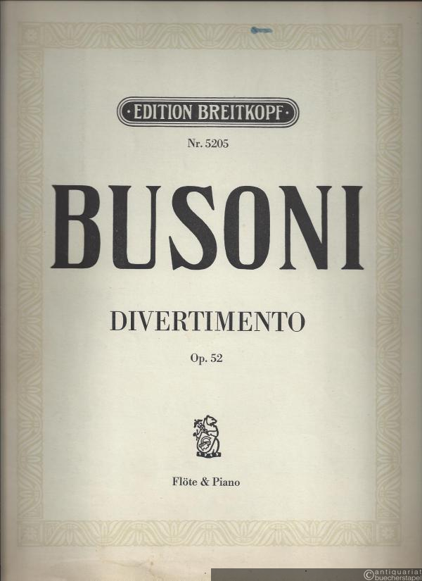  - Divertimento für Flöte und kleines Orchester Op. 52 (= Edition Breitkopf, Nr. 5205).