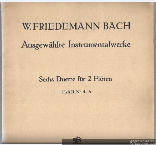 - Sechs Duette für 2 Flöten. Heft II (= Ausgewählte Instrumentalwerke, Edition Breitkopf, Nr. 5656).