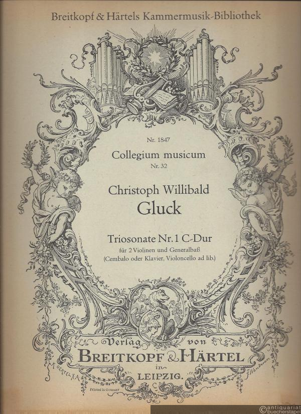  - Triosonate Nr. 1 C-Dur (= Collegium musicum, Nr. 32) (= Breitkopf & Härtels Kammermusik-Bibliothek, Nr. 1847).