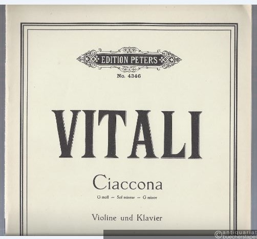  - Ciaccona für Violine und Klavier (= Edition Peters, Nr. 4346).