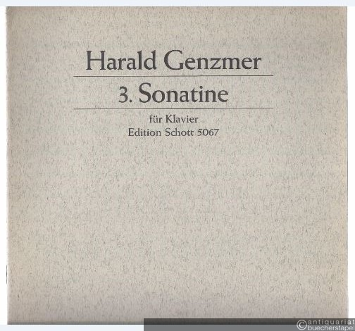  - 3. Sonatine für Klavier (1959) (= Edition Schott, Nr. 5067).