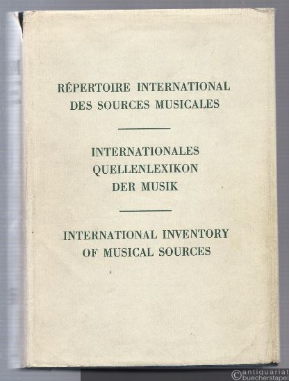  - Handschriftlich überlieferte Lauten- und Gitarrentabulaturen des 15. bis 18. Jahrhunderts. Beschreibender Katalog. RISM B VII.