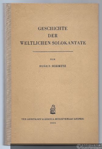  - Geschichte der weltlichen Solokantate.