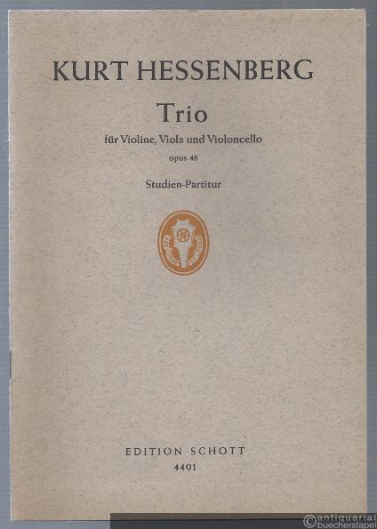 - Trio für Violine, Viola und Violoncello op. 48 (= Edition Schott, Nr. 4401). Studien-Partitur.