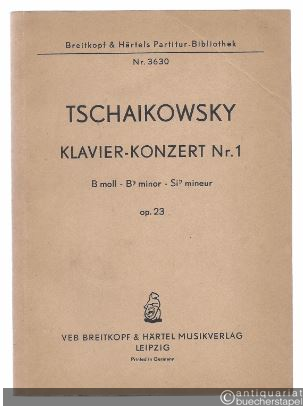 - Klavierkonzert b-Moll Nr. 1 Op. 23 (= Edition Breitkopf, Nr. 3630). Taschenpartitur.