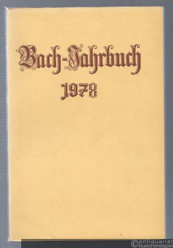 - Bach-Jahrbuch. 64. Jahrgang 1978.