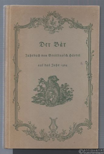  - Der Bär. Jahrbuch von Breitkopf & Härtel auf das Jahr 1924.