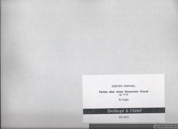  - Partita über einen finnischen Choral für Orgel op. 41 Nr. 2 (= Edition Breitkopf, Nr. 5950).