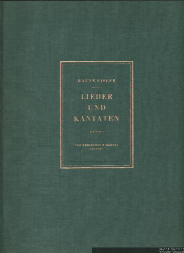  - Lieder und Kantaten, Band 1.