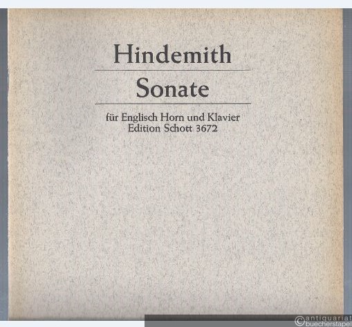  - Sonate für Englisch Horn und Klavier (1941) (= Edition Schott, Nr. 3672).