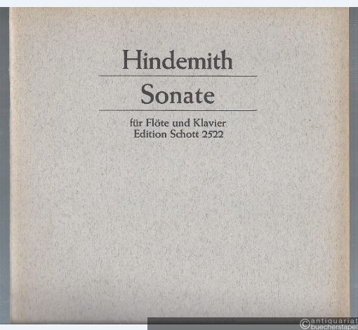  - Sonate für Flöte und Klavier (1936) (= Edition Schott, Nr. 2522).