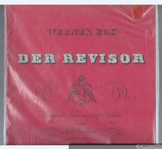  - Der Revisor. Komische Oper in fünf Akten nach Nikolai Gogol (= Edition Schott, Nr. 4933). Klavierauszug.