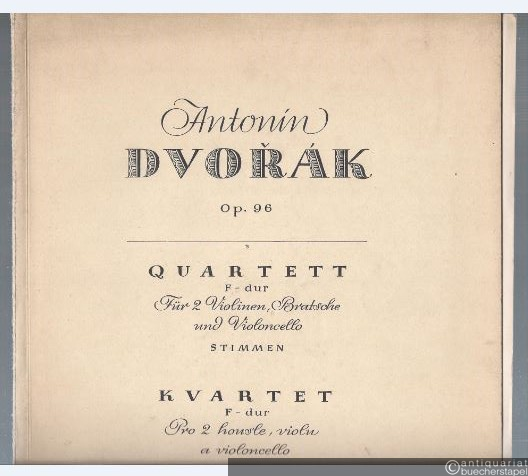  - Quartett F-Dur für 2 Violinen, Bratsche und Violoncello op. 96 (= Edition Simrock, Nr. 1209). Stimmen.