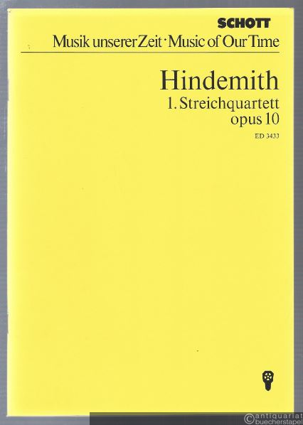  - 1. Streichquartett opus 10 (= Edition Schott, Nr. 3433). Studienpartitur.