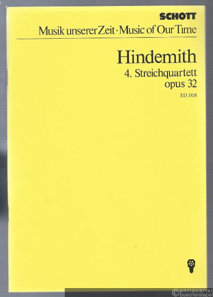  - 4. Streichquartett opus 32 (= Edition Schott, Nr. 3438). Studienpartitur.