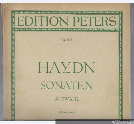  - Sonaten für Klavier zu zwei Händen. Auswahl (= Edition Peters, Nr. 4543).