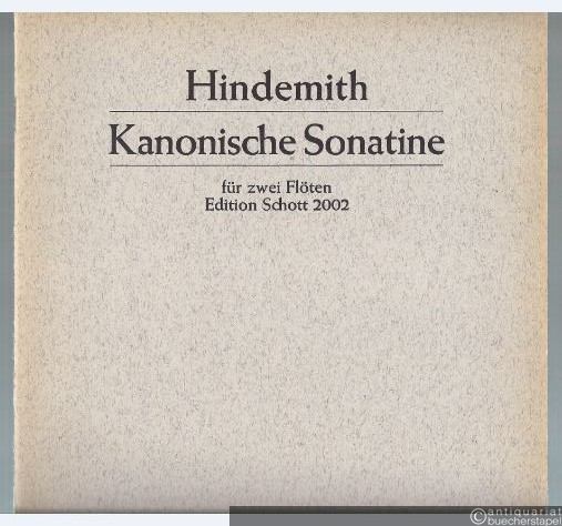  - Kanonische Sonatine für zwei Flöten opus 31 No. 3 (= Edition Schott, Nr. 2002). Partitur.
