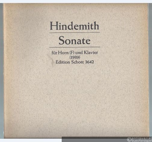  - Sonate für Horn (F) und Klavier (1939) (= Edition Schott, Nr. 3642).