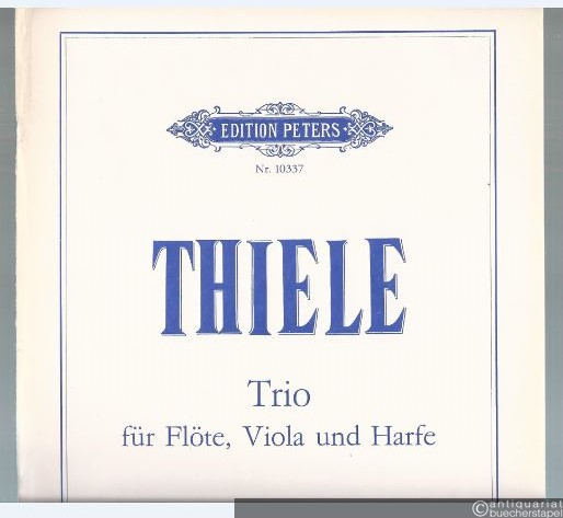  - Trio für Flöte, Viola und Harfe (1981) (= Edition Peters, Nr. 10337). Partitur und Stimmen. Autograph-Edition.