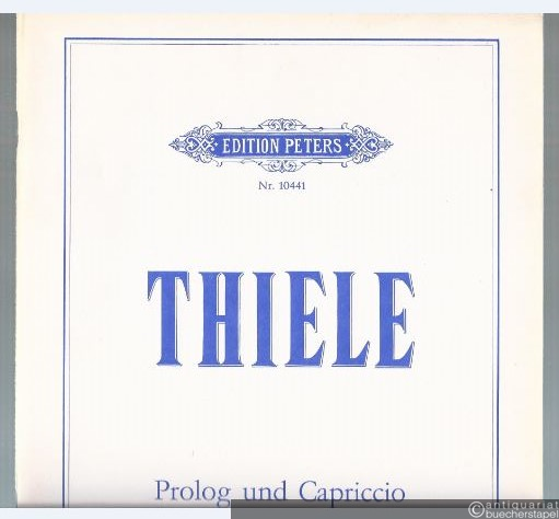  - Prolog und Capriccio für Flöte und Klavier (= Edition Peters, Nr. 10441).