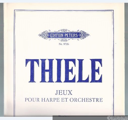  - Jeux pour Harpe et Orchestre (1974) (= Edition Peters, Nr. 9726). Partitur und Solostimme. Autograph-Edition.