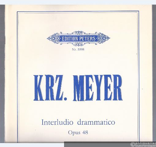  - Interludio drammatico Opus 48 (1979-1980) (= Edition Peters, Nr. 5598). Partitur.
