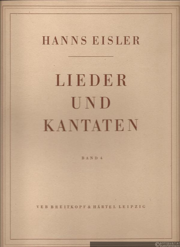  - Lieder und Kantaten, Band 4.