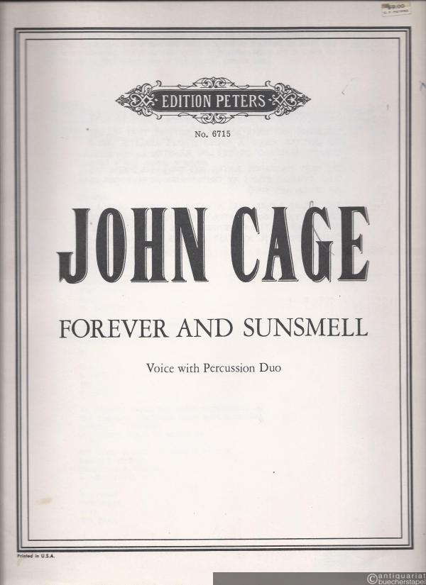  - Forever and Sunsmell. Voice with Percussion Duo (= Edition Peters, Nr. 6715). Partitur.