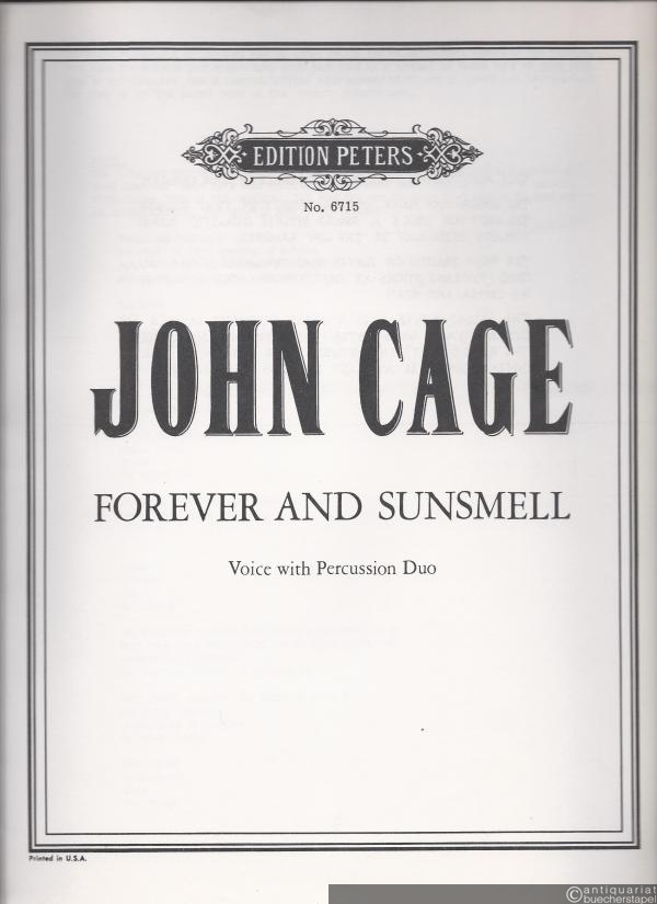  - Forever and Sunsmell. Voice with Percussion Duo (= Edition Peters, Nr. 6715). Partitur.