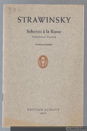  - Scherzo a la Russe. Symphonic Version (= Edition Schott, Nr. 4553). Studien-Partitur.