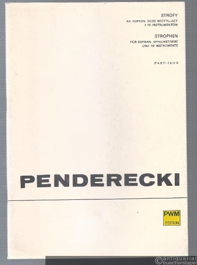  - Strofy / Strophen (= PWM 5610). Partitur.