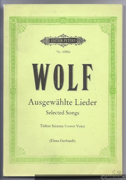  - 51 Ausgewählte Lieder (Deutsch / Englisch). Ausgabe für Tiefere Stimme (= Edition Peters Nr. 4290b).