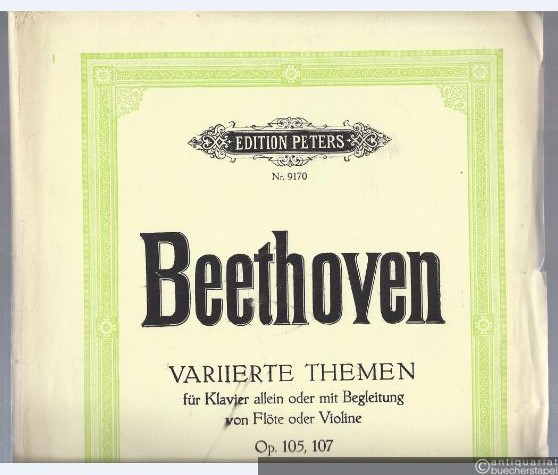  - Variierte Themen für Klavier allein oder mit Begleitung von Flöte oder Violine op. 105, 107 (= Edition Peters, Nr. 9170). Urtext.