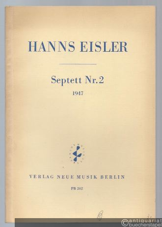  - Septett Nr. 2 (1947). Für große und kleine Flöte, Klarinette in B, Fagott und Streichquartett (= PB 202). Partitur.