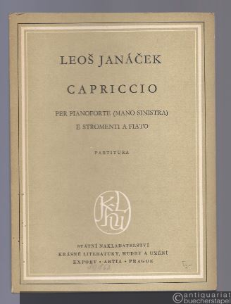  - Capriccio per Pianoforte (Mano Sinistra) e Stromenti a Fiato (1926). Partitura.