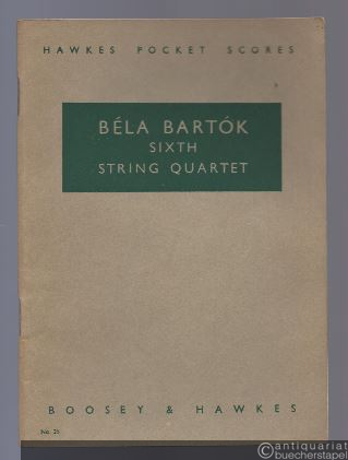  - Sixth String Quartet (= Hawkes Pocket Scores, No. 25).