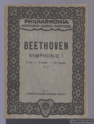  - Symphonie Nr. I C-Dur, Op. 21 (= Philharmonia Taschenpartituren, No. 7).