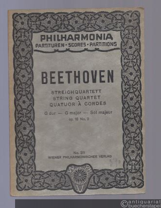  - Streichquartett G-Dur, Op. 18 No. 2 (= Philharmonia Taschenpartituren, No. 311).