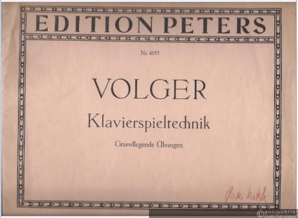  - Grundlegende Übungen für den Aufbau der Klavierspieltechnik (= Edition Peters, Nr. 4655).